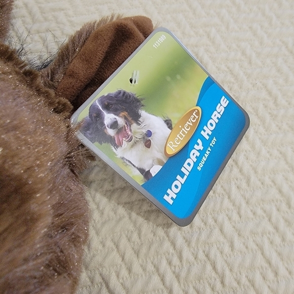 NEW Holiday Horse Retriever Squeaky Toy Plush Dog Toy - Picture 7 of 15